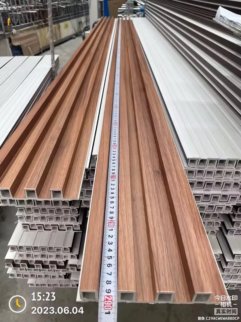 Factory price  eco-friendly  wpc fluted wall panel designs for Interior decor