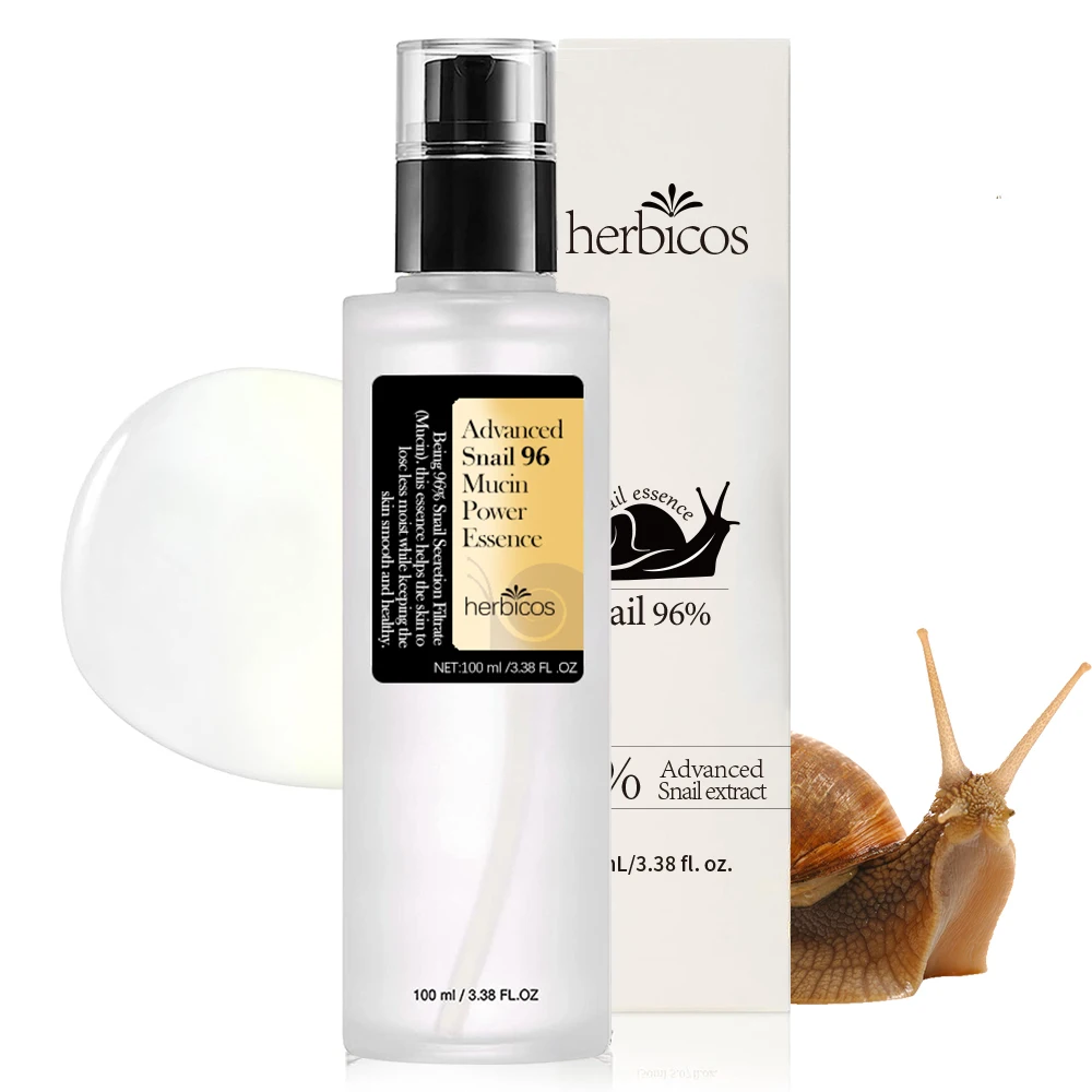 OEM Advanced Snail 96 Mucin Power Essence Korea skincare Hydrating Serum 96.3% skin boosting snail secretion filtrate serum