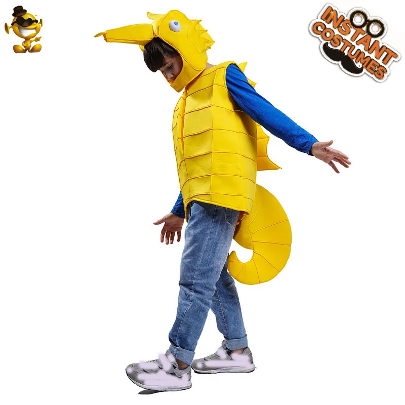 Classical Halloween Dress Up Party Cosplay Sea Horse Costume Cute Seahorse Costumes For Boys