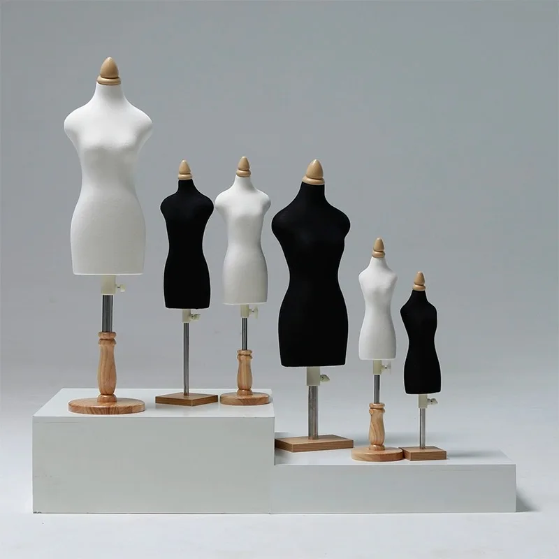 Fashion Design Mini Mannequin Soft Body Fabric Covered Mini Size Dress Form Foam Dressmaker Bust Torso For Tailoring and Sewing