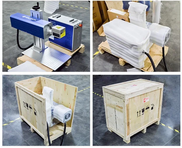 50w Jewelry silver gold brass portable fiber laser marking metal bottle tumbler cup laser engraver marker machine