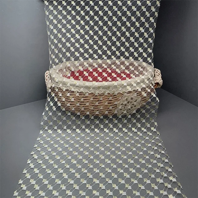 TUTON Renda nupcial frisada 140 CM Nylon Net Fabric tecido de rede de nylon atacado para vestido de noiva