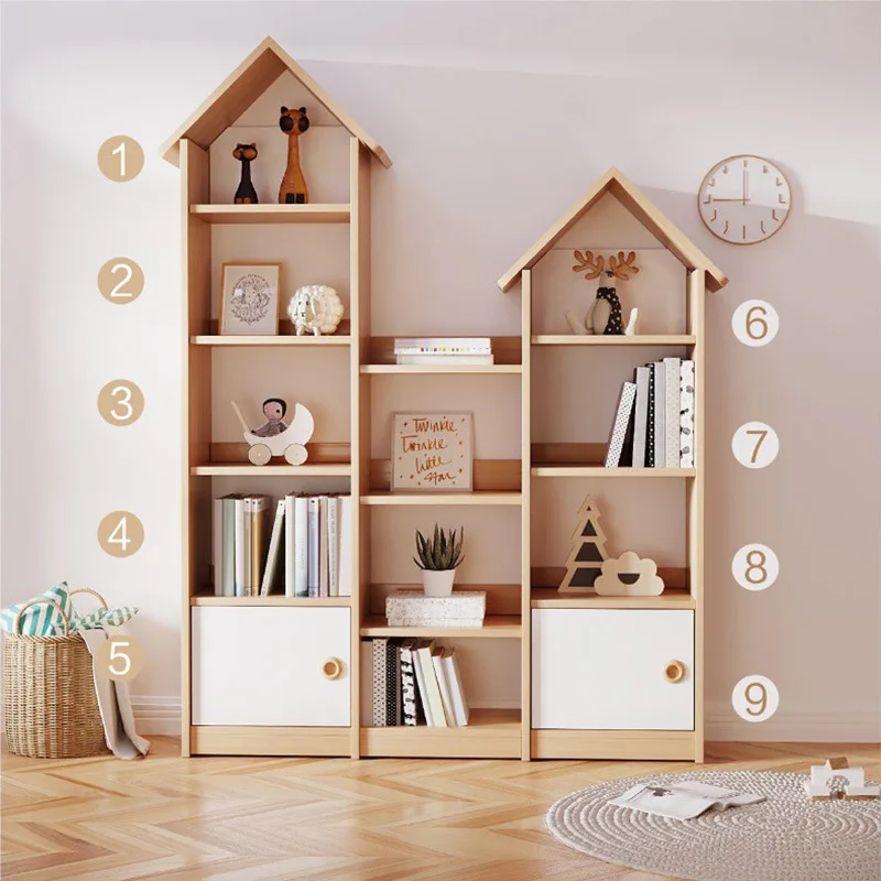High quality board solid wood core small house baby cabinet