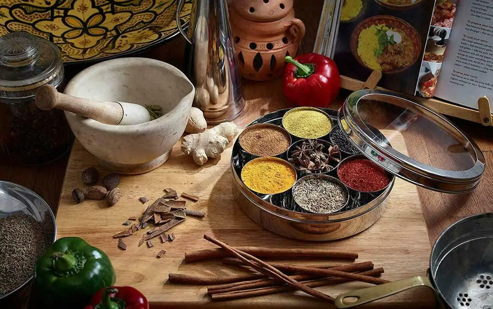 New Factory Arrival Stainless Steel Spice Set Indian Spice container set Seasoning Jar Spice Jar Rack Set