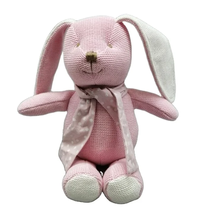 Cute doll comforters knitting wool bunny shaped funny stuffed toy