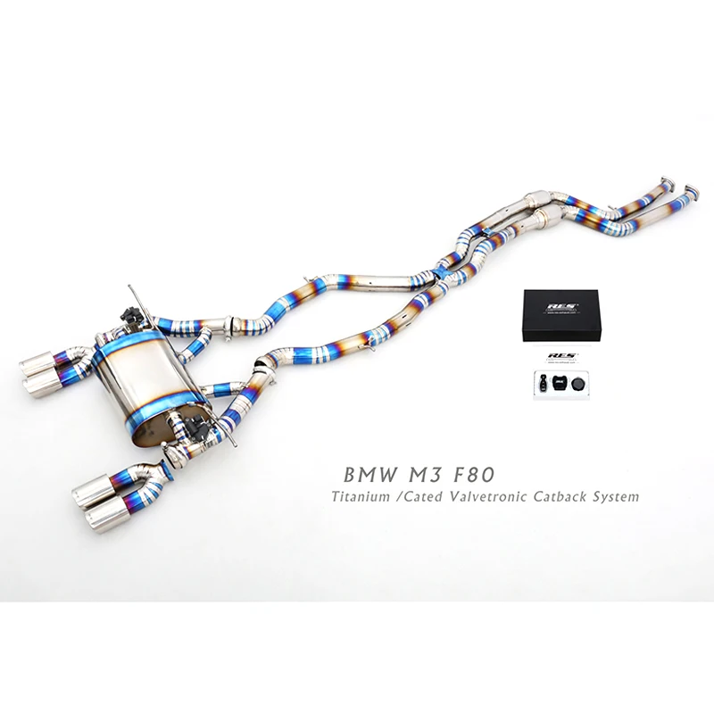 For BMW M3 F80 Titanium Valves exhaust catback Electronic high performance Valvetronic Exhaust muffler system