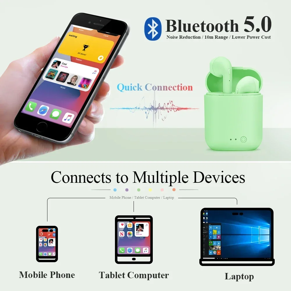 TWS mini2 Bluetooth Headset i7mini i7s tws Binaural Sport v5.0 Macaron wireless Bluetooth Earbuds