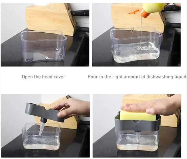 Automatic Liquid Filling Box Plastic Liquid Soap Dispenser For Kitchen Kitchen Countertop Liquid Dish Soap Dispenser Kitchen