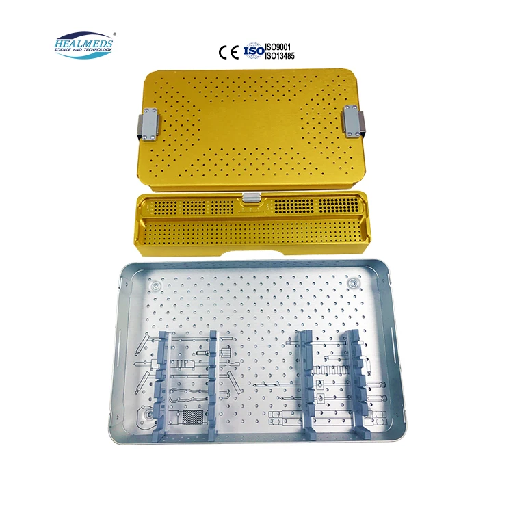 Hotselling Basic Orthopedic Surgery Instruments Kit Bone Implant Sterilizing Locking Screw Medical Sterilization Box