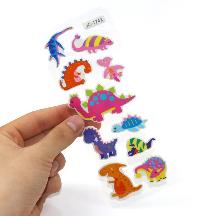 Kids Gift Party Favors 3D Puffy Bubble Dinosaur Sticker