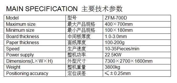 ZFM-700D Automatic machinery supplier Certificate Honor Machine
