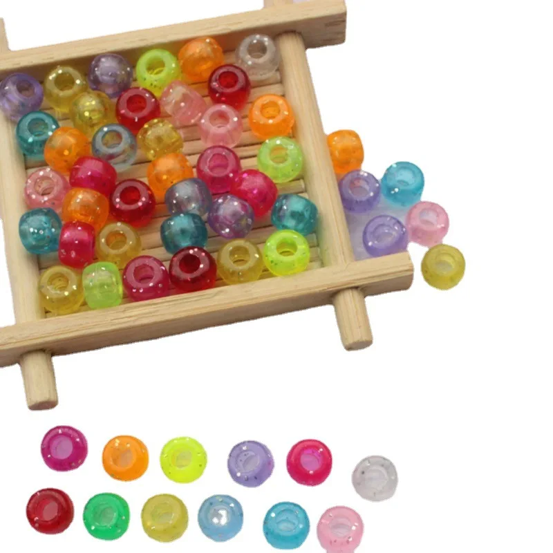 Big Value Plastic 9mm 1000 Piece Opaque Color Pony Beads Seed beads Multi color