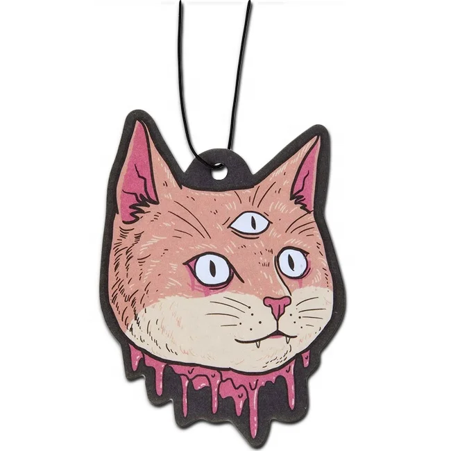 Free Design Scented Paper Cards Funny Cat Air Freshener Cheap Car Air Fresheners No Minimum Order
