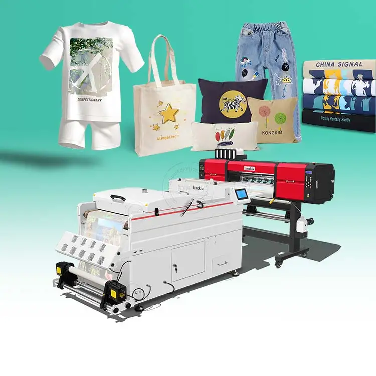 High Production 2 4 5 i3200Heads 60cm dtf printer printing Machine for clothes t-shirts  Shoes sweaters