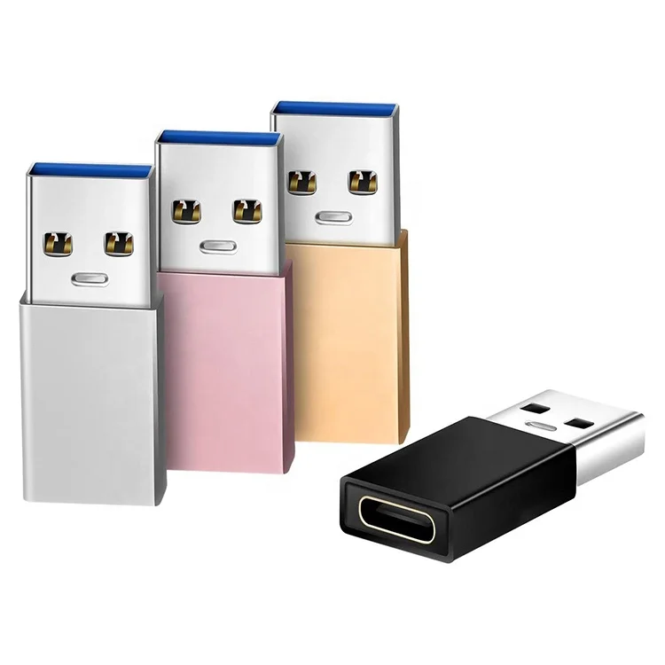 
OEM LOGO mix color Type C to USB Adapter,USB 3.1 Type C Converter Support Male to USB 3.0 Data Adapter 