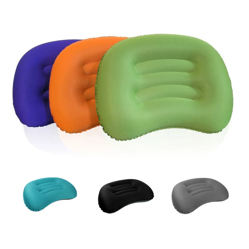 High quality Inflatable Tpu Neck Camping Pillow in crescent shape