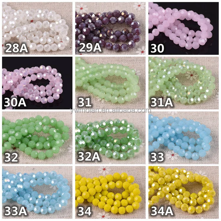 Круглый 32 грани вырезать мяч AB напылением цвета 3/4/6 мм 8 мм 10 мм в виде граненых стеклянных стеклянные бусины Spacer Бусины лот для изготовления ювелирных изделий DIY