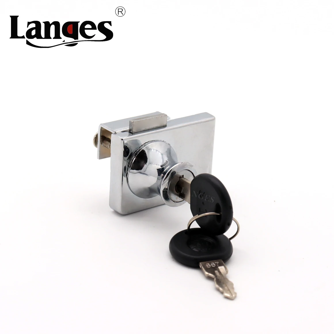 Furniture Lock with Key Zinc Alloy Nickel Desk Cupboard Drawer Glass Wine Display Cabinet Door Locker Screw Fixing