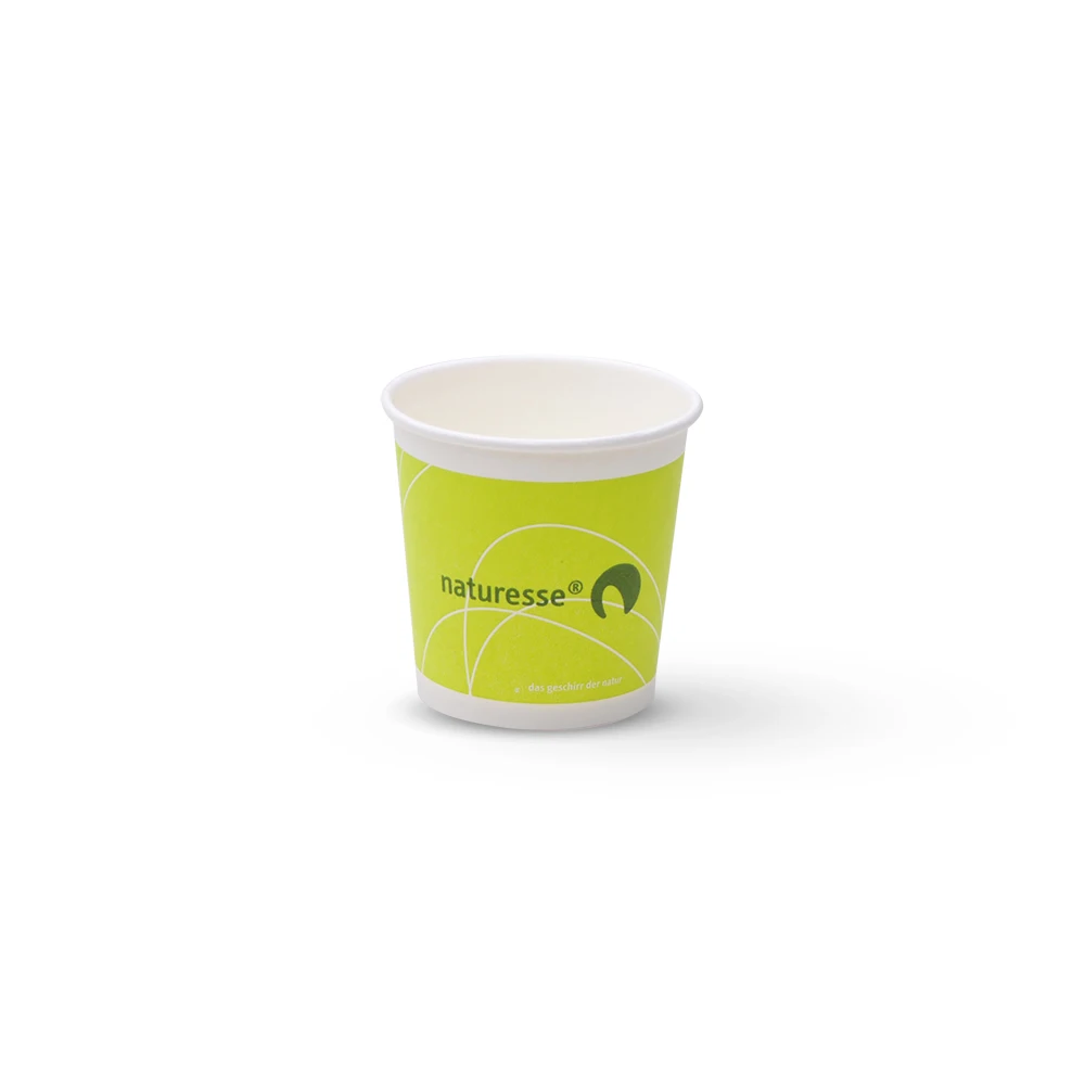 4 oz biodegradable mini coffee cup disposable pla paper cup single wall 100 ml China tea cups for espresso