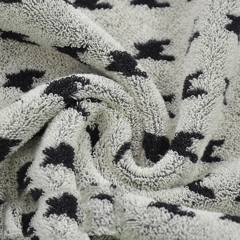 Wholesale  100% Genuine Cotton Checkerboard Houndstooth Hotel Spa Bath Towel Hypoallergenic Adults Children White Hand Towel