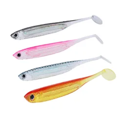 3' 4' 5' hollow belly paddle tail soft plastic fishing lure manufacturers soft minnow fishing bait