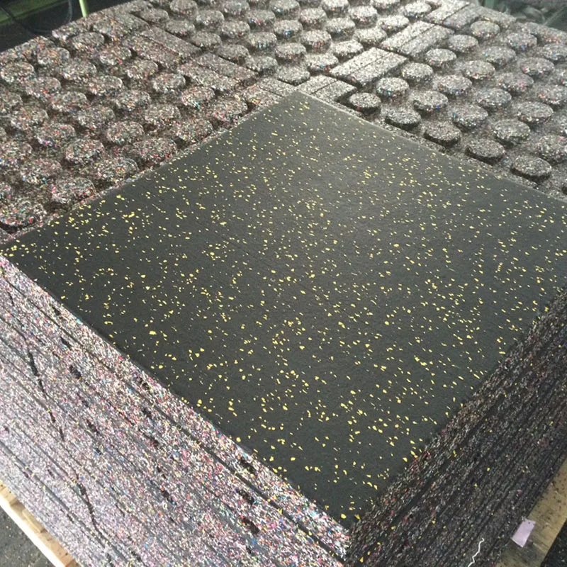 1 Inch Thick Anti-shock Rubber Gym Flooring Tiles Free Weight Exercise Mats Impact Heavy Load Protection 1MX1MX25MM