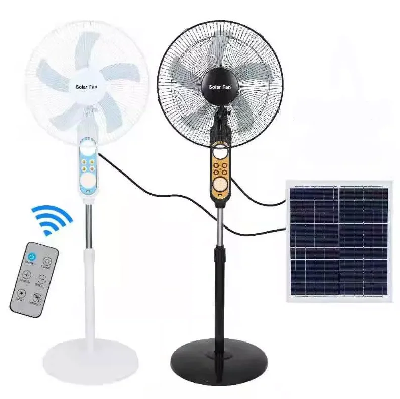 16 inch portable fan rechargeable with three wind Powered Outdoor 12 Inch 16 Inch Glade Ceiling Fan Solar Fan Outdoor Portable