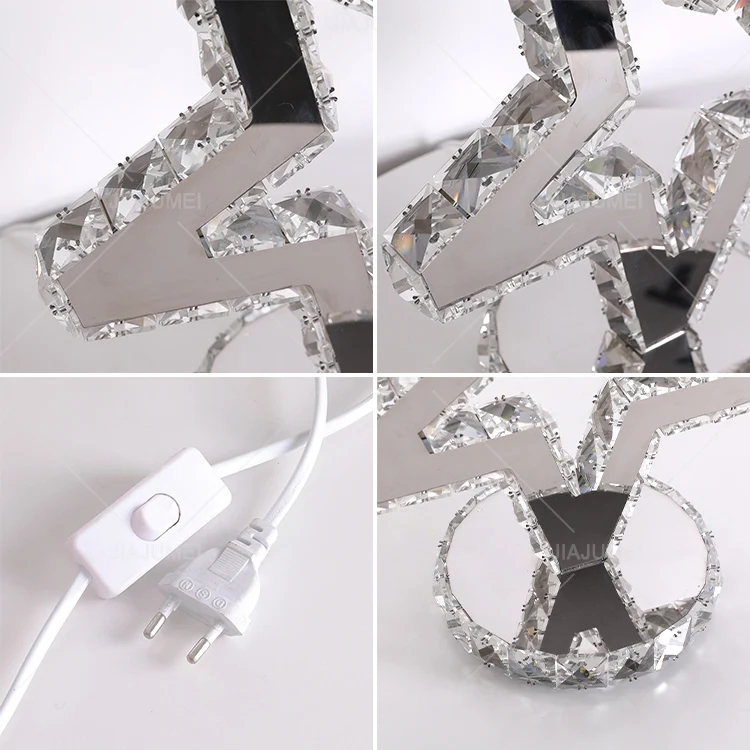 Cc Dressing Table Bedroom Decoration Bedside Lamp K9 Crystal Table Lamp