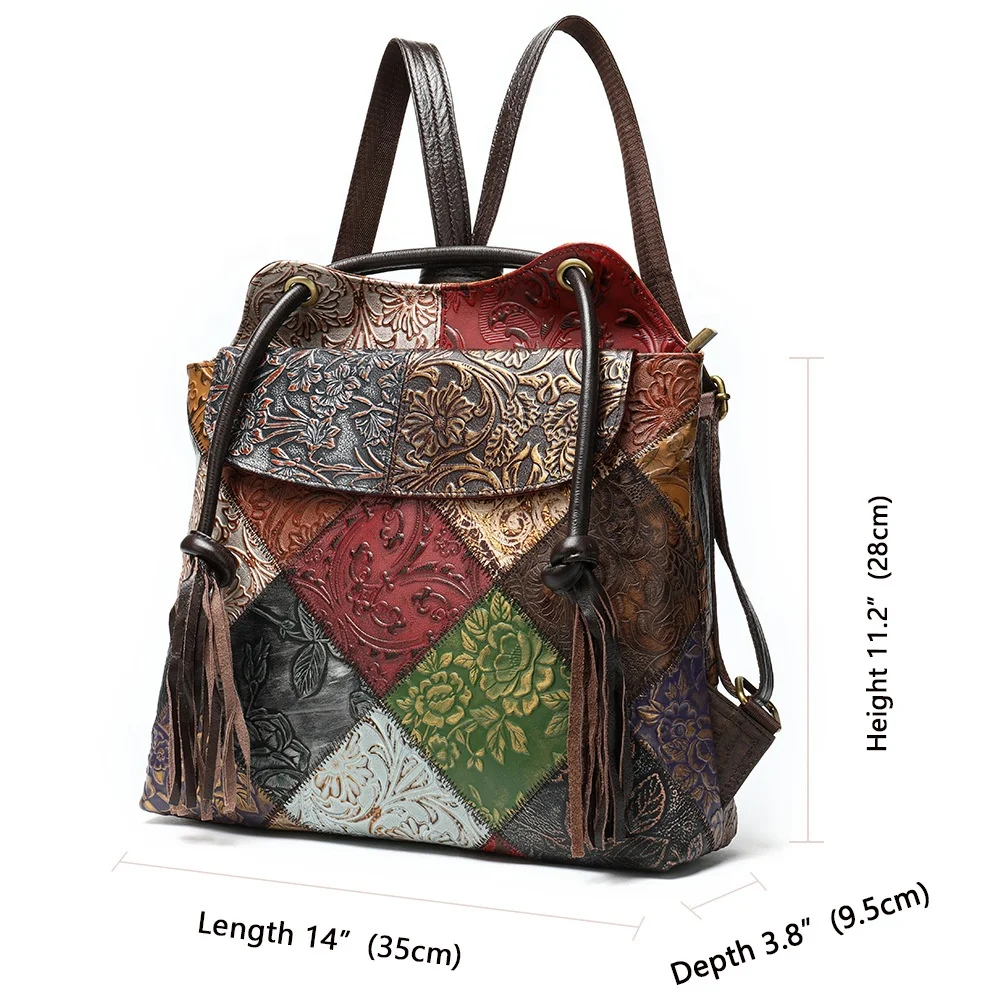 Daily Use Stylish Shoulder Bag Luxury Genuine Leather Women Backpacks Bag For Outdoor