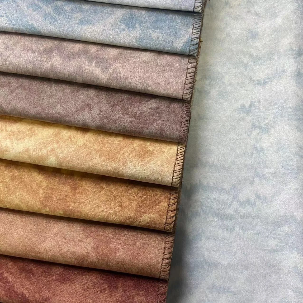 100% Polyester Holland velvet Multicolor printed smooth upholstery sofa pillow fabrics