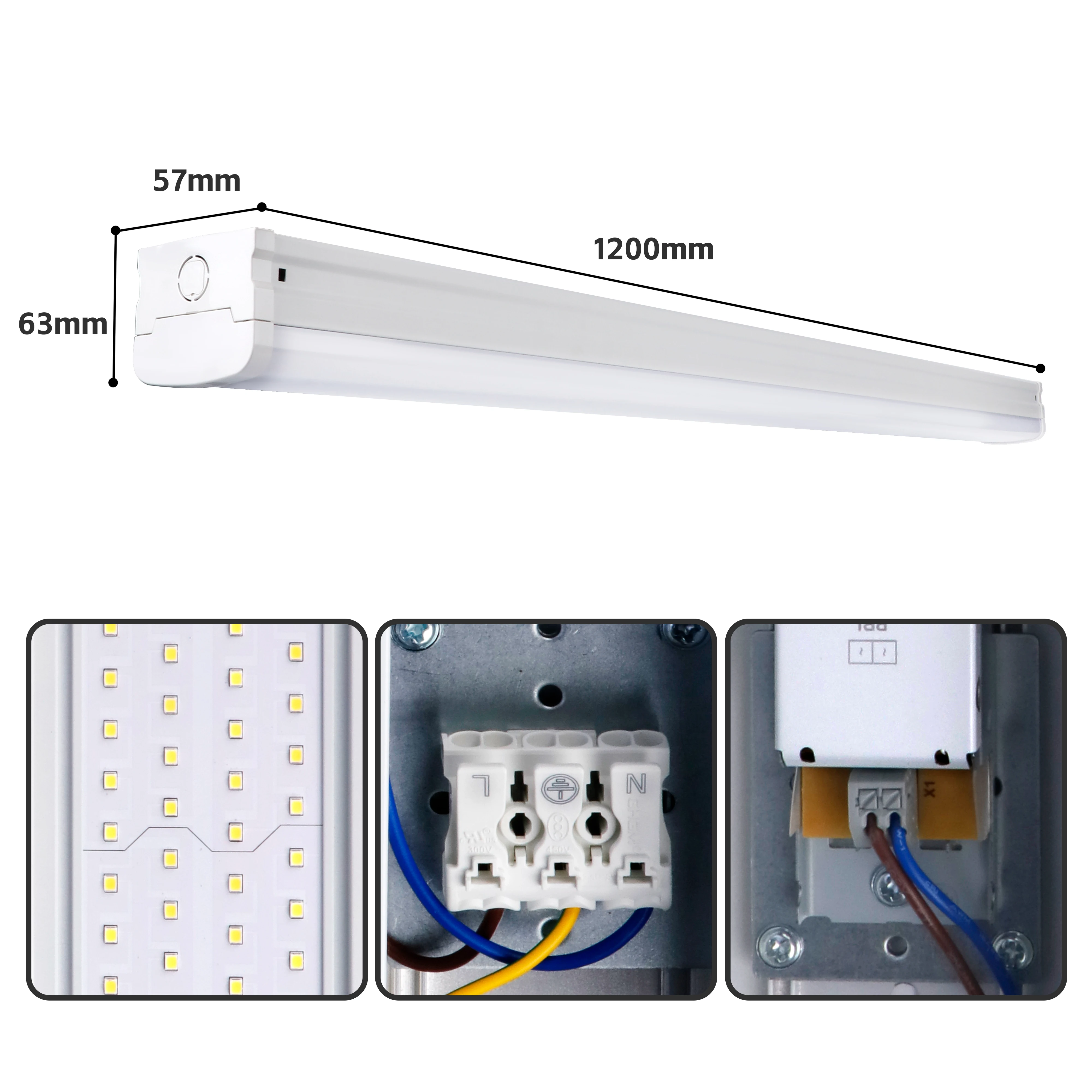 Easy Installation School Office 4ft 5ft 6ft 20w 30w 40w 60w 80w Linear Lighting Led Batten Light