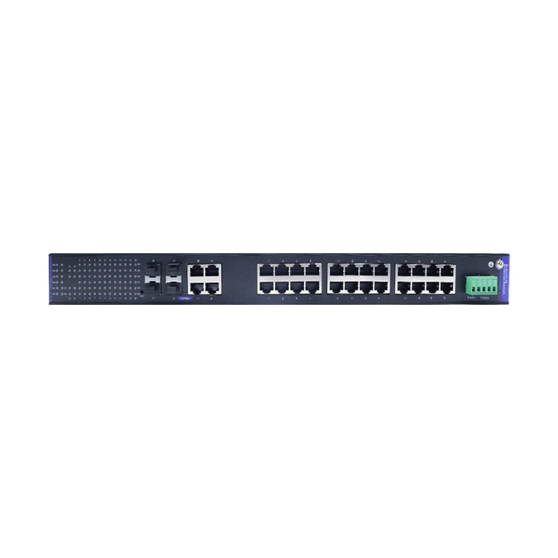 28 Ports 10/100/1000Mbps Full-Duplex & Half-Duplex 56Gbps Industrial Ethernet Switch