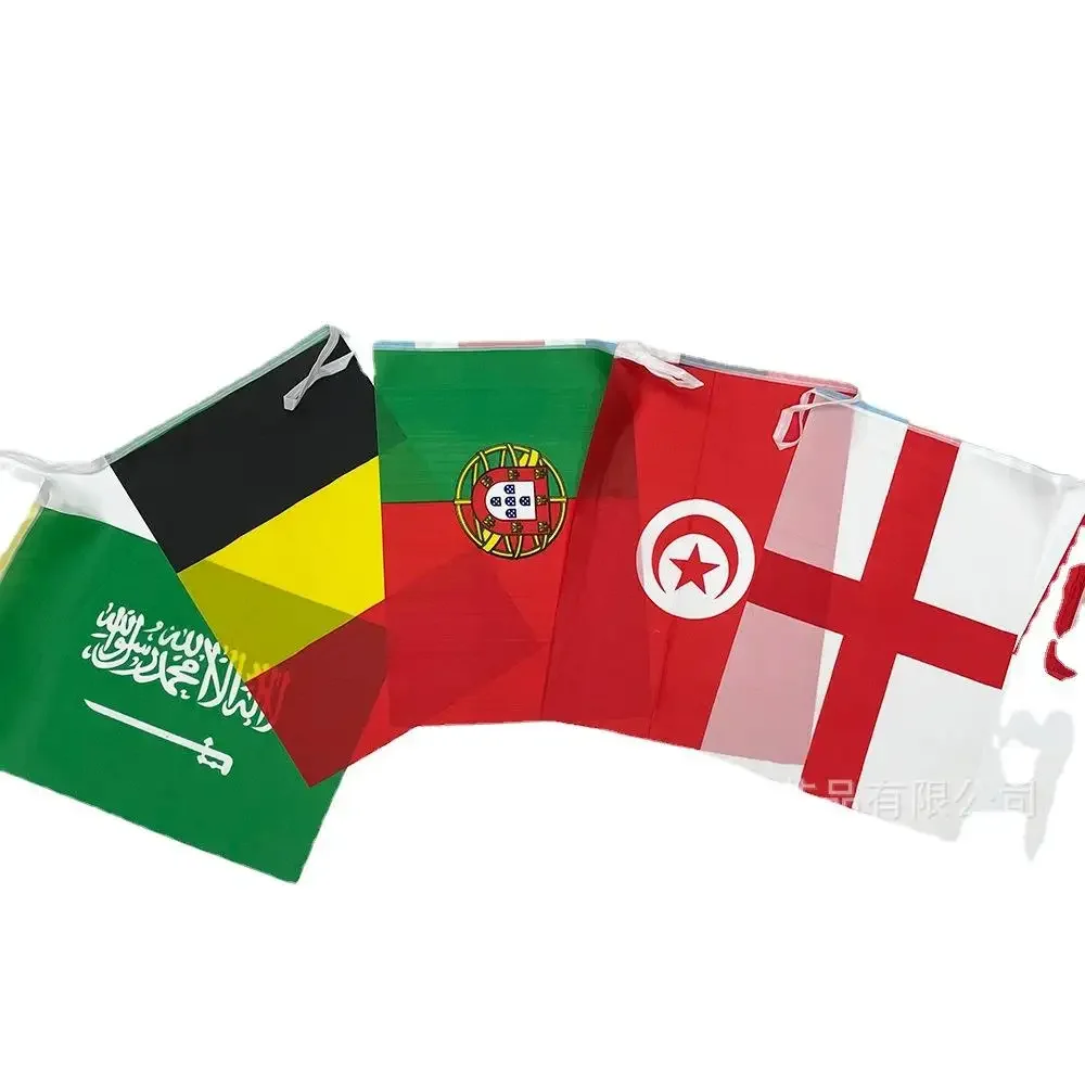 Fast Shipping High Quality 100 flags 25m Polyester World Bunting String Flag Banner For Outdoor Supply