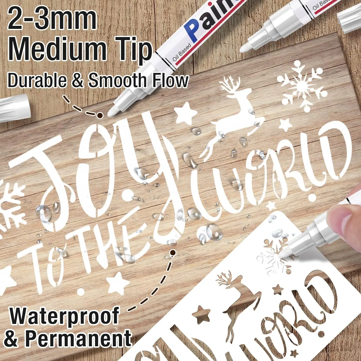 Toyo 12pk Oil-Based Waterproof Permanent Tire Paint Markers for Metal Surfaces Tire Black Paper Wood Plastic Rocks Fabric