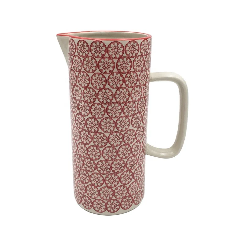 
Hand Made Ceramic Pitcher Hot and Cold Water Jug 