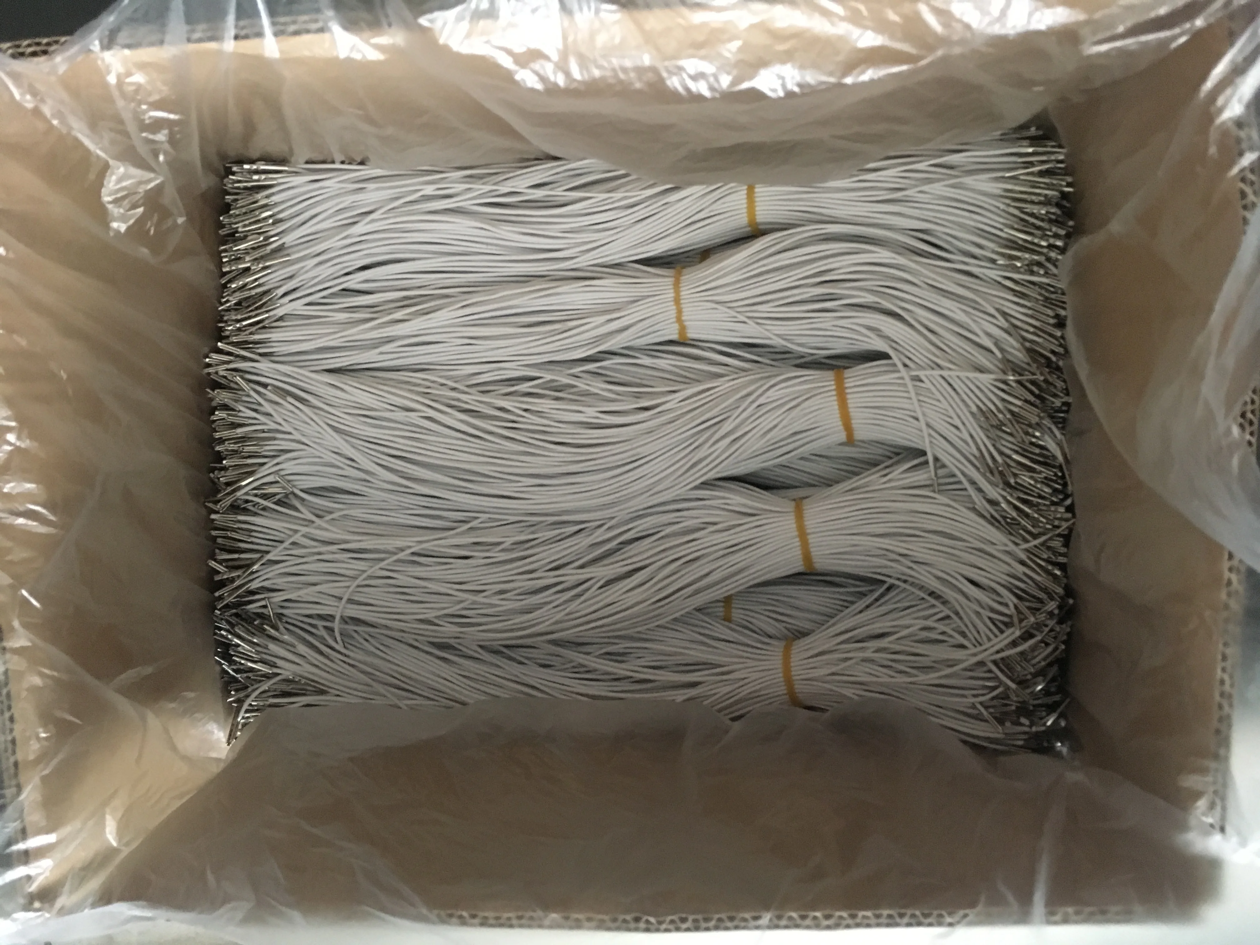 Customized Stretch Round String for Masks Hats Craft Making Elastic barbed cord with metal ends