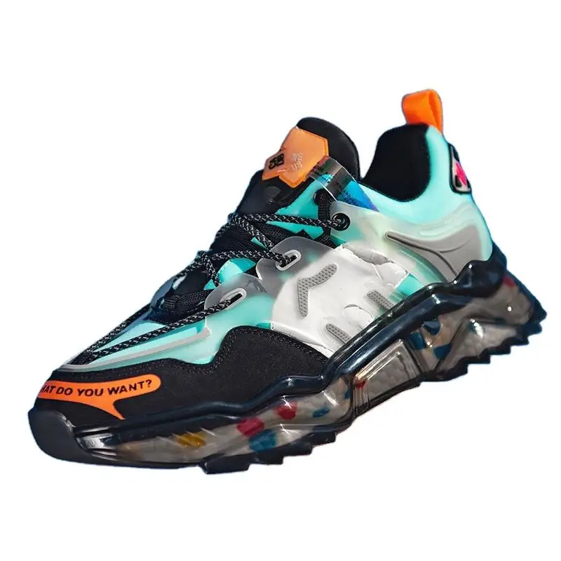 Модный 2024 новый ТПУ подошва со шнуровкой светящиеся Мужские Спортивные Повседневные облегающие стильные туфли мужские кроссовки для мужчин