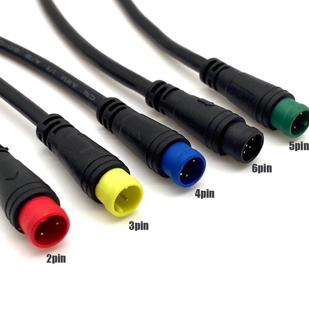 IP65 IP66 фара для электровелосипеда в Conversion Kit M8 julet кабель Водонепроницаемый 2-контактный 3-контактный 4PIN 5PIN 6PIN мужской женский разъем