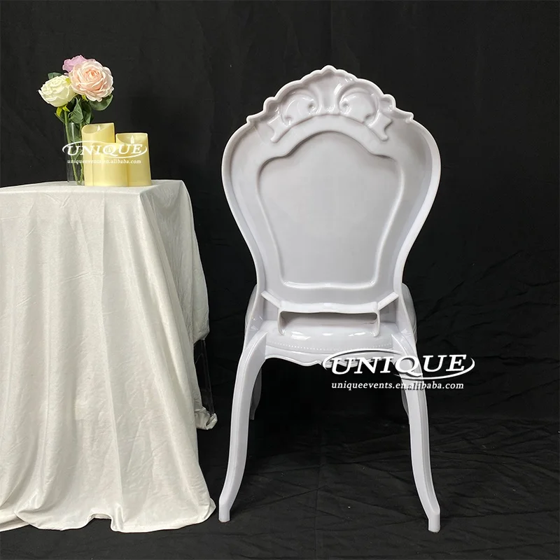 Luxury Style Party Event Rental Hotel Dinning PC Clear Acrylic Black Princess Chair Ghost Wedding Throne Chairs for Event