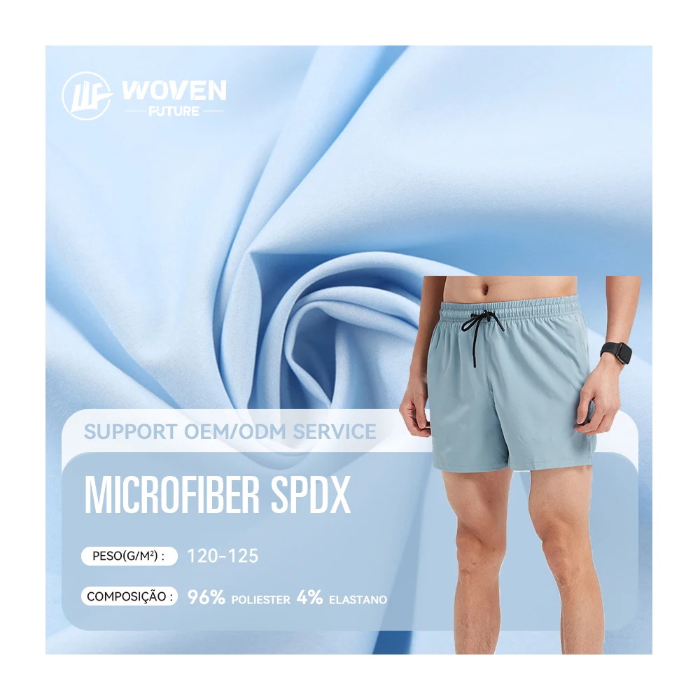 Shaoxing WovenFuture 4Way licra dacron tecido duravel стрейч cor solida elegante ткань из микрофибры спандекс для спортивной одежды