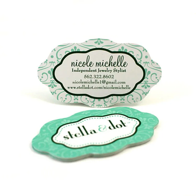 irregular creative custom shape logo velvet paper laser cut die cut business card