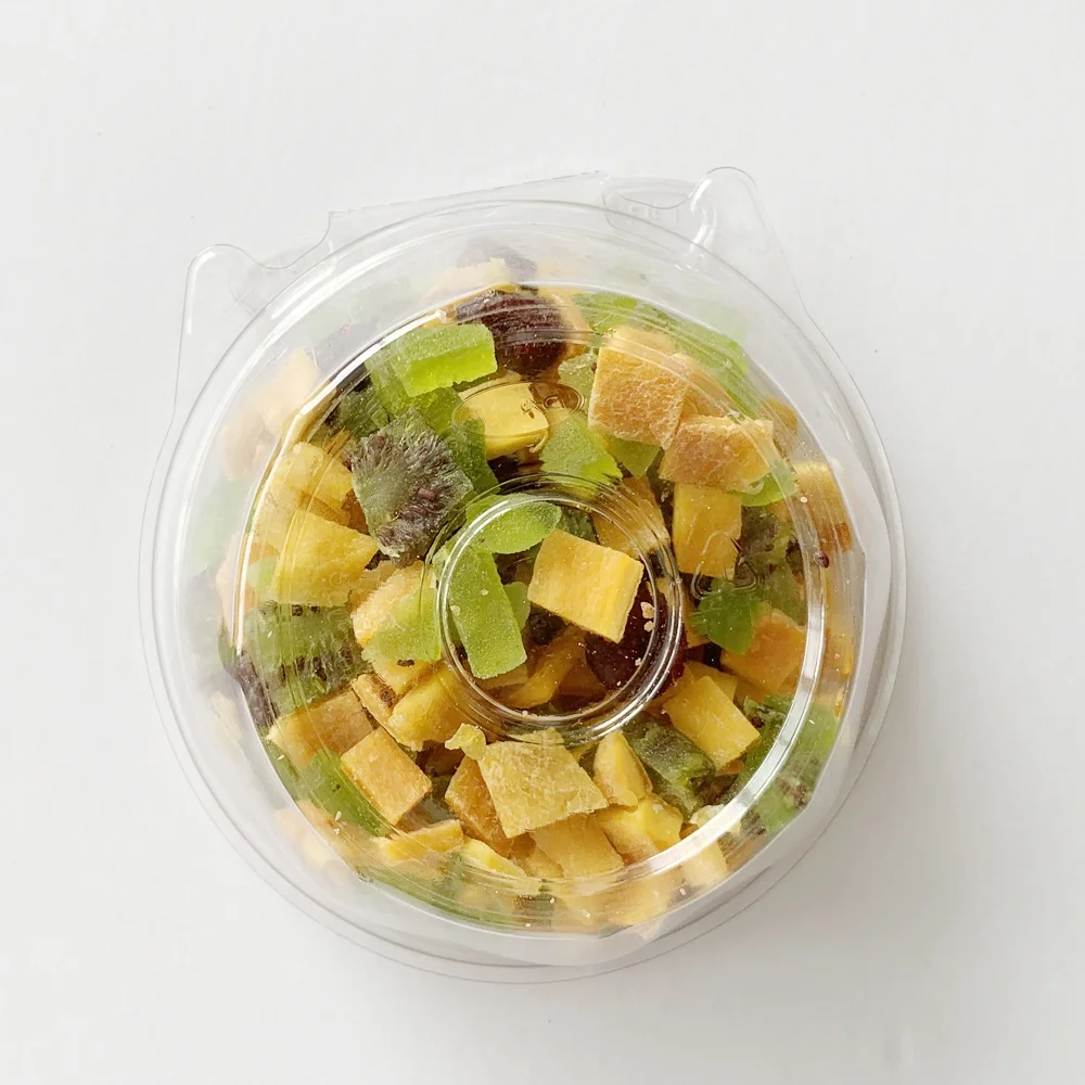  Хит продаж коробка из перерабатываемого ПЭТ пластика для сухофруктов и орехов