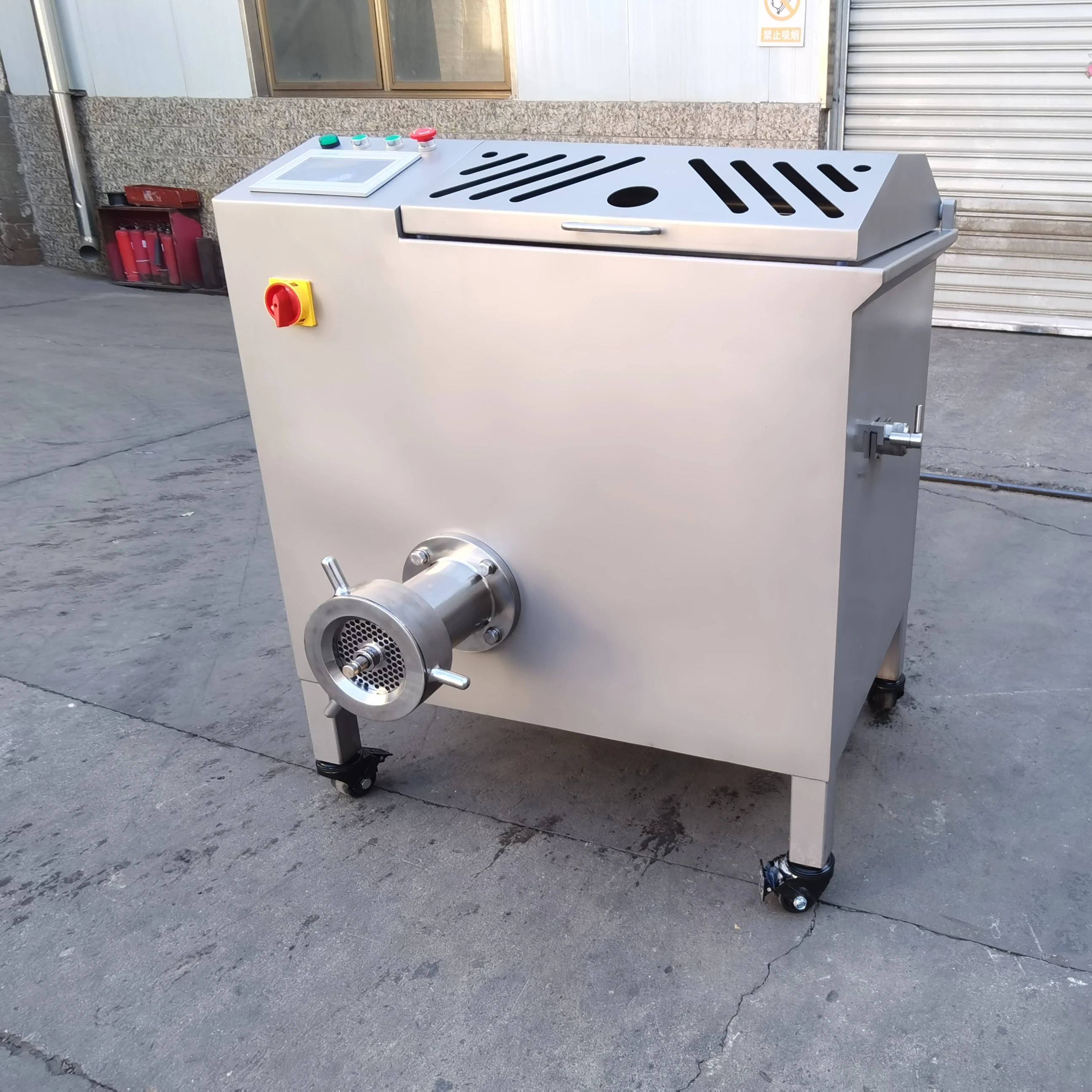 100L CNC Large Capacity Fresh Fish Mutton Beef Chicken Chopping Grinding Slicing Chopper Machine Meat Mixer Machine