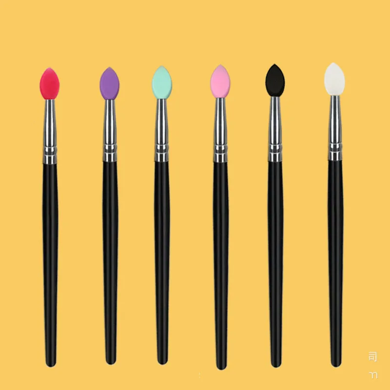 Silicone Eye shadow Brushes Professional Applicators for Glitter Shimmer Eyeshadow