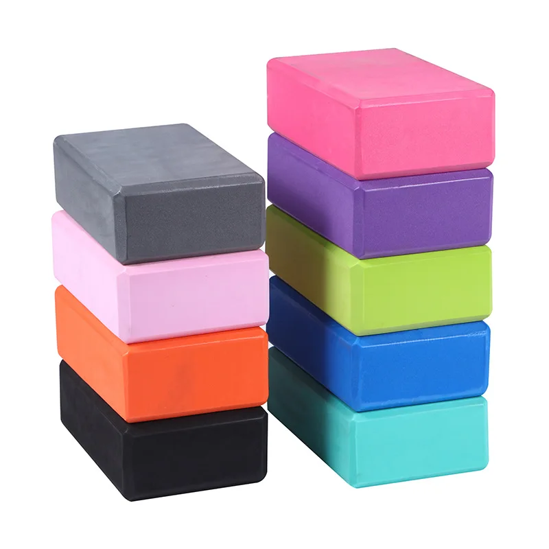 Upgrade Logo Printed High Quality Massage Eva Material Black Yoga Blocks