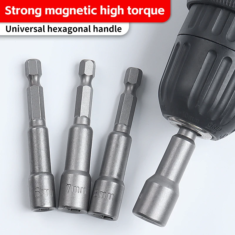 Hex Sockets Sleeve Nozzles Nut Driver Set,Screwdriver Set,socket wrench for screws,Hex Shank Magnetic Nut Driver & Drill Bit Set