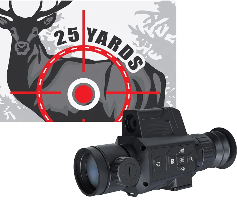 Lrf Meter Night Heat Vision Camera Monocle Optical Sight Thermal Imager For Hunting With Rangefinder