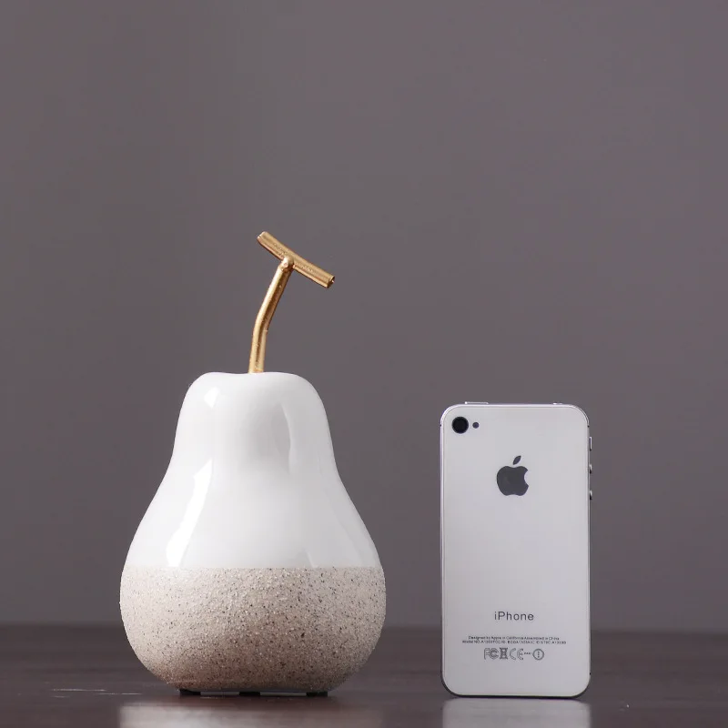 modern home ornament big pear fruit shaped ornaments creative ceramic crafts for living  room porch TV cabinet table decoration