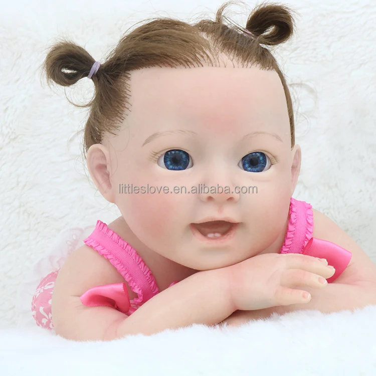 18 дюймов ручной работы bebe сплошные силиконовые куклы реборн милые для