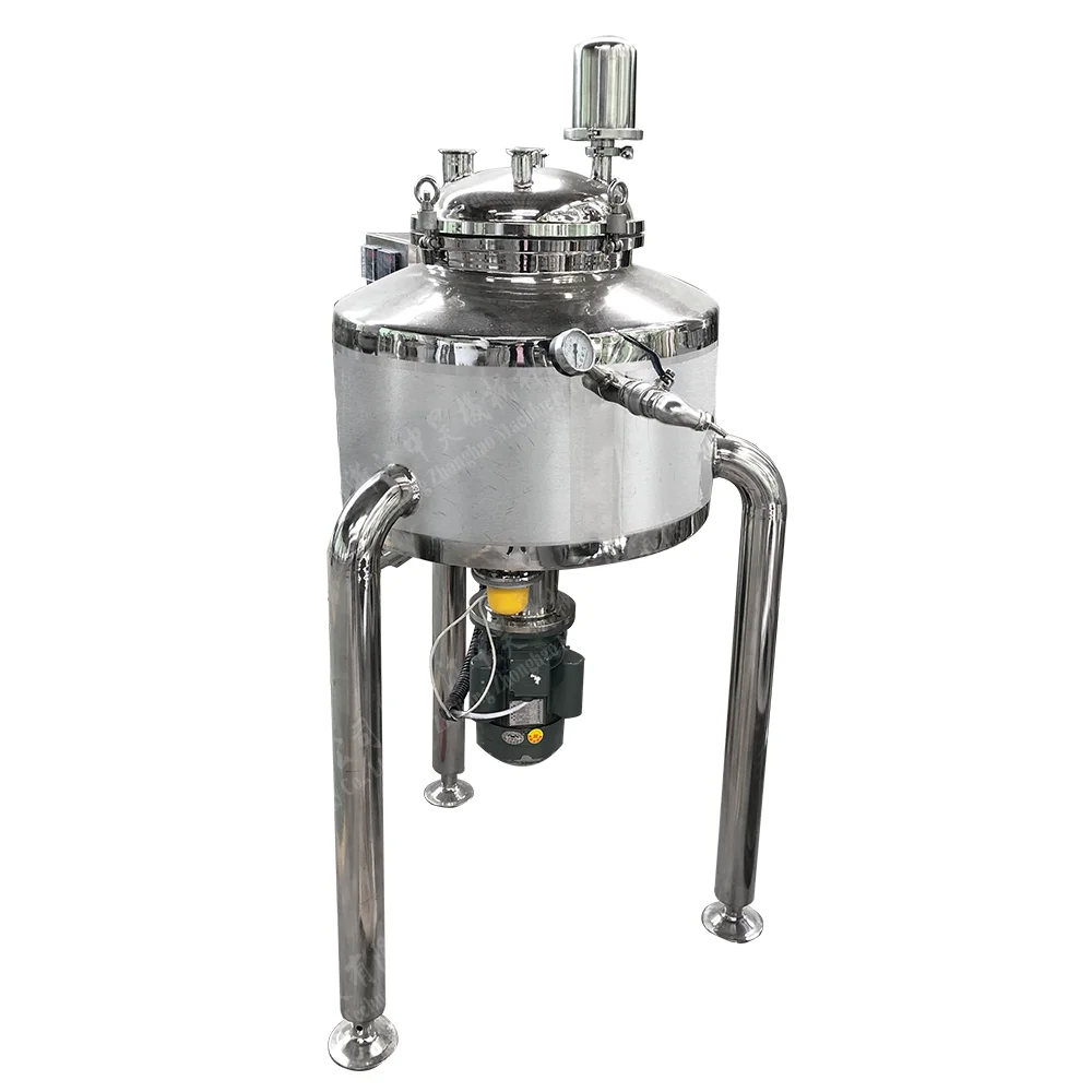 Food Grade Stainless Steel Electric Heating Mixer Blender Cosmetics Production Equipment Soap Mixer Machine with Vacuum Bottom
